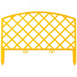 Забор декоративный ''ПЛЕТЕНЬ'', 24x320см, желтый - фото 1