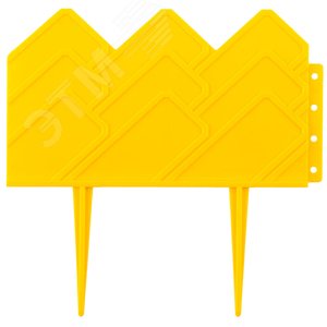 Бордюр декоративный для клумб, 14х310см, желтый - фото 1