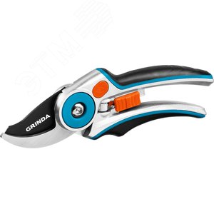 Плоскостной секатор, усиленная конструкция, тефлоновое покрытие, лезвия с эргономич противоскользящ - фото 2