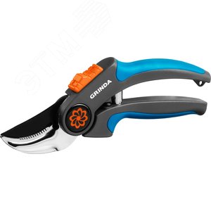 Изображение товара Плоскостной секатор с заенным нижним лезвием с двухкомпонентными рукоятками 205 мм PROLine P-55 (шт)