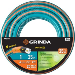 Изображение товара Шланг поливочный PROLine EXPERT 5 1'' 25 м 25 атм пятислойный плетёное армирование (шт)