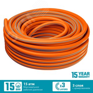 Шланг поливочный PROLine FLEX 3 1'' 25 м 15 атм из термоэластопласта трёхслойный армированный - фото 2