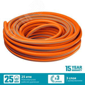 Шланг поливочный PROLine FLEX 3 1/2'' 15 м 25 атм из термоэластопласта трёхслойный армированный - фото 2