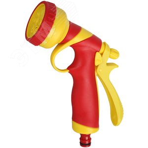 Изображение товара Поливочный пистолет T-8C 8 режимов, курок сзади, пластиковый с TPR (шт)