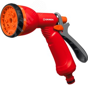 Изображение товара Пистолет поливочный P-8, 8 режимов, курок сзади, пластиковый (шт)