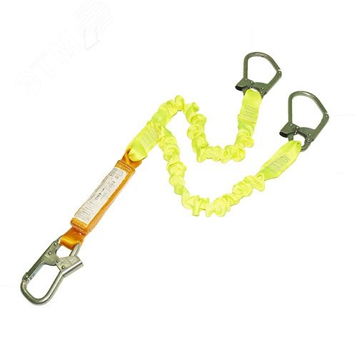 Изображение товара Эластичный двойной строп аАдэ (исп.3) с амортизатором и карабином 15 кг Россия