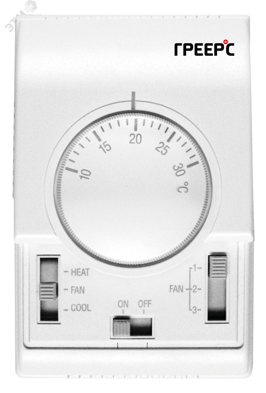 Термостат комнатный со встроенным трехступенчатым переключателем скорости TDS ГРЕЕРС - превью 3