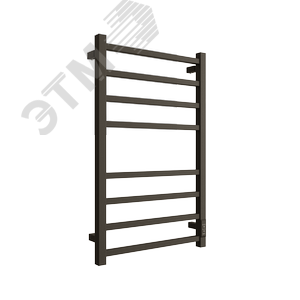 Изображение товара Полотенцесушитель электрический из квадратного профиля L plaza neo 80/50 с диммером цвет чёрный матовый (шт)