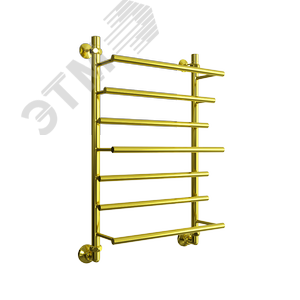 Изображение товара Полотенцесушитель водяной Q Primo 80/50 с крепежом, фитингами и отражателями цвет золотой хром (шт)