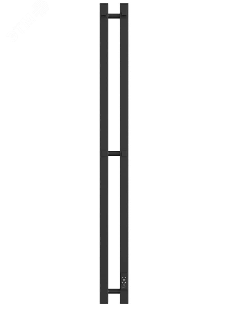 Полотенцесушитель электрический из квадратного профиля с диммером X-2 plaza neo 140/8 цвет чёрный матовый 4657801241062 ДВИН - превью