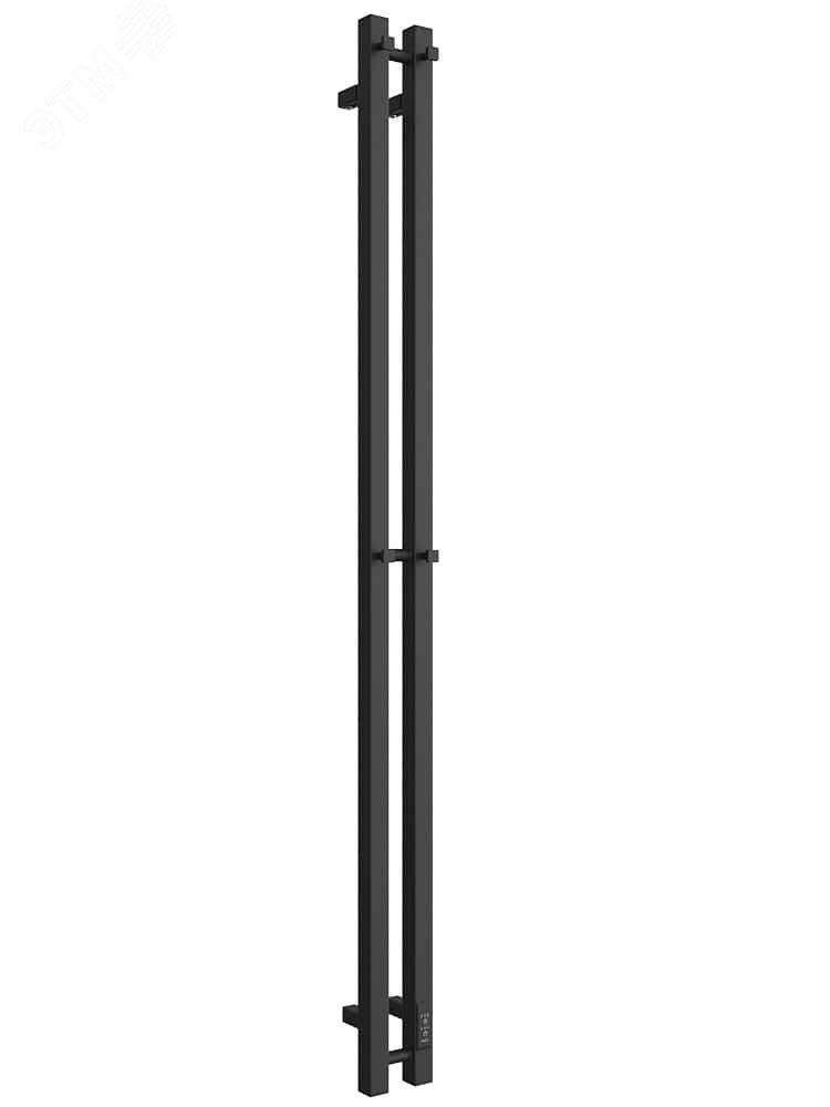 Полотенцесушитель электрический из квадратного профиля с диммером X-2 plaza neo 160/8 цвет чёрный матовый 4657801241154 ДВИН - превью 2
