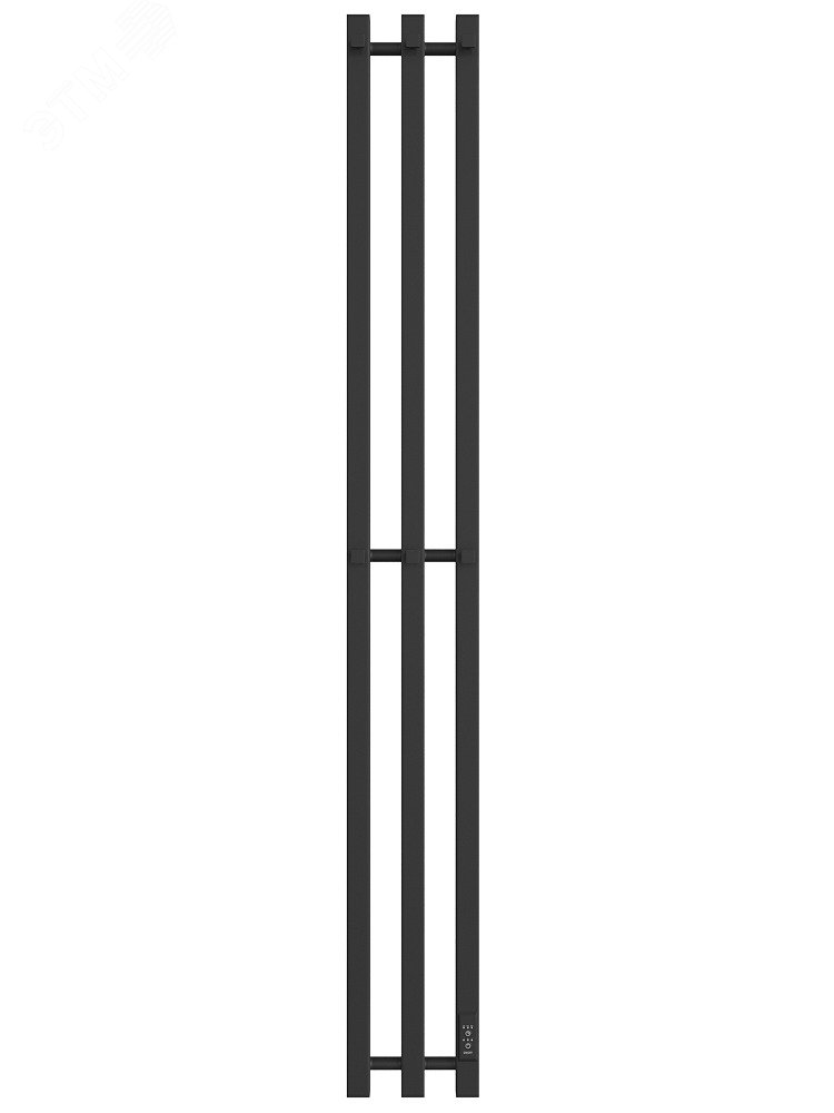 Полотенцесушитель электрический из квадратного профиля X-3 plaza neo 120/12 с диммером цвет черный матовый 4657801241338 ДВИН - превью 2