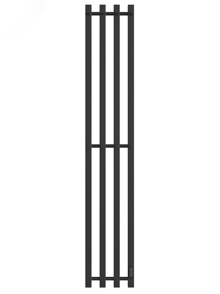 Полотенцесушитель электрический из квадратного профиля X-4 plaza neo 160/18 с диммером цвет черный матовый 4657801241871 ДВИН - превью 2