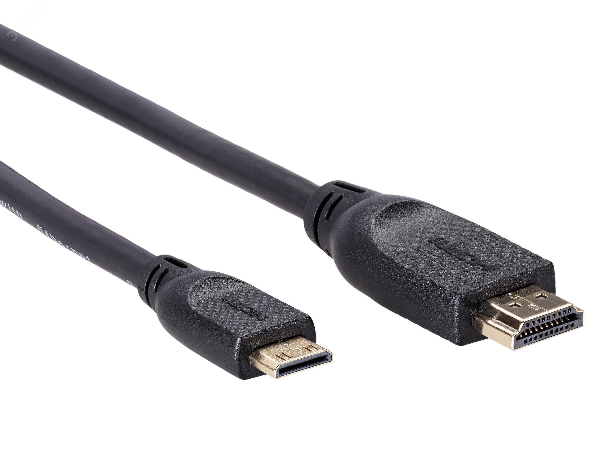 Изображение товара Кабель HDMI 19M на Mini HDMI 19M v2.0, 1.8м. (шт)