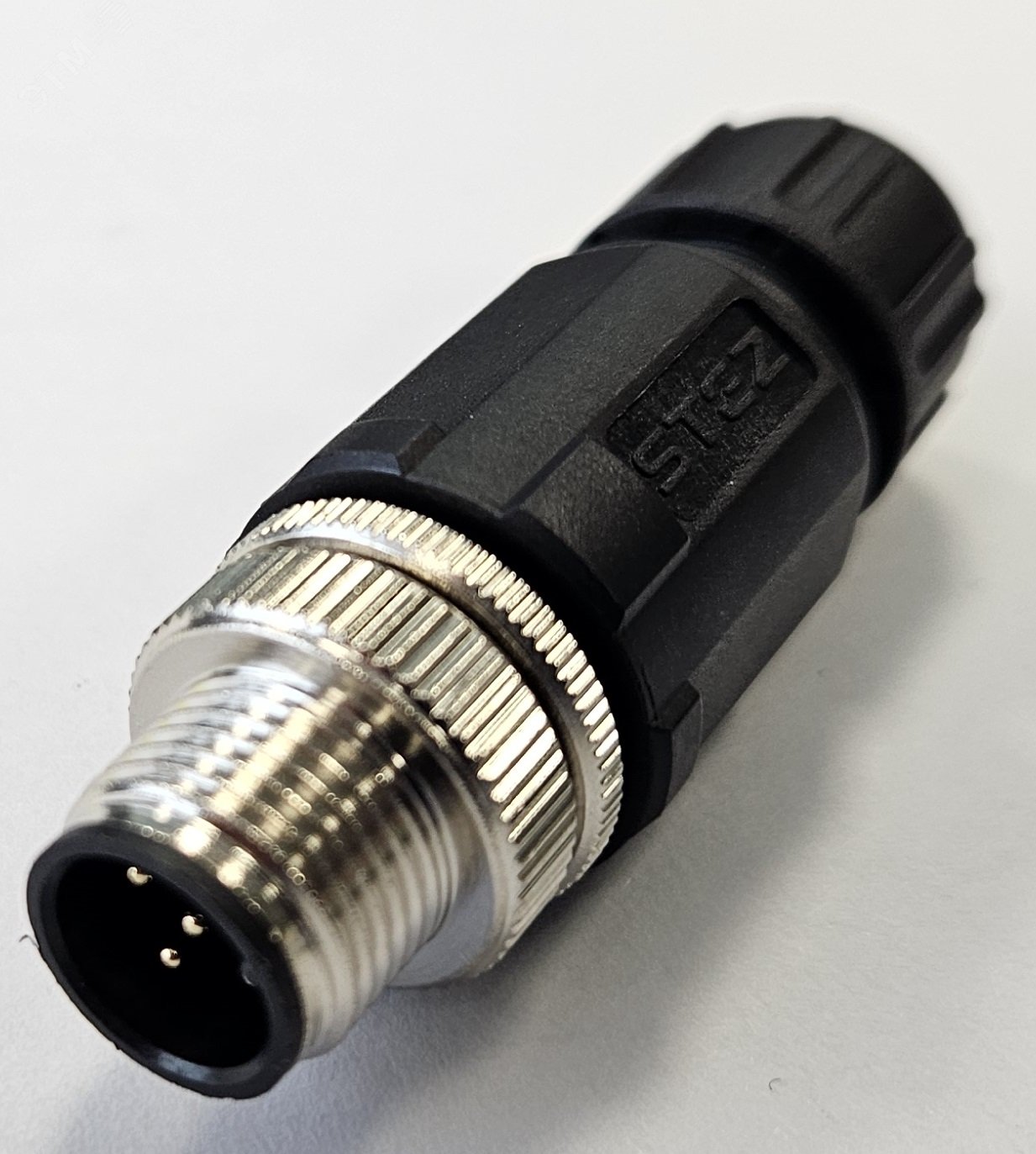 Изображение товара Разъем М12, 5A, штыревой, пайка, пластиковый, прямой, резьба PG7, кабельная часть (шт)