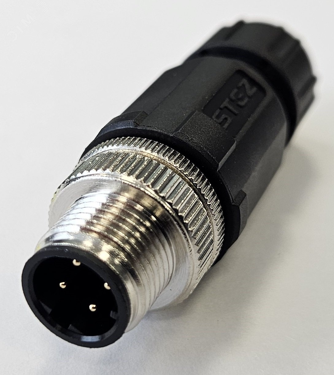 Изображение товара Разъем М12, 4D, штыревой, пайка, пластиковый, прямой, резьба PG7, кабельная часть (шт)