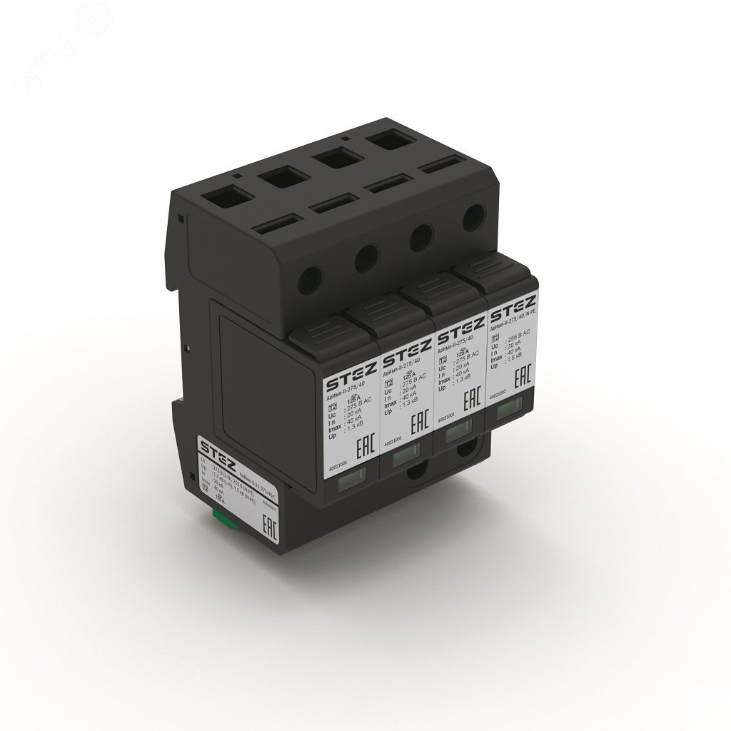 Изображение товара Устройство защиты от импульсных напряжений УЗИП класса 2, 3 фазы, PEN (шт)