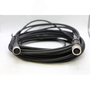 Изображение товара Кабель M12, кодировка 4A, гнездовой гнездовой, 10000 мм, прямой, полиуретан, черный (шт)