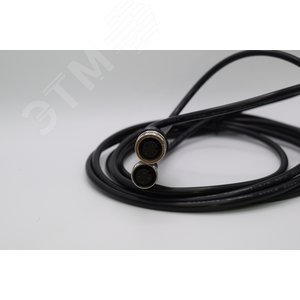 Изображение товара Кабель M12, кодировка 4A, гнездовой гнездовой, 3000 мм, прямой, ПВХ, черный (шт)