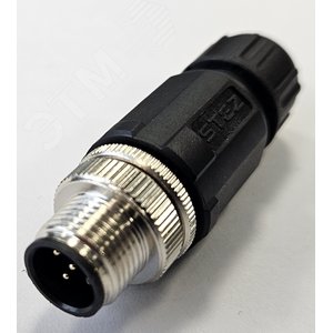 Изображение товара Разъем М12, 5A, штыревой, пайка, пластиковый, прямой, резьба PG7, кабельная часть (шт)