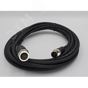 Изображение товара Кабель M12, кодировка 4A, гнездовой штыревой, 3000 мм, прямой, ПВХ, черный (шт)