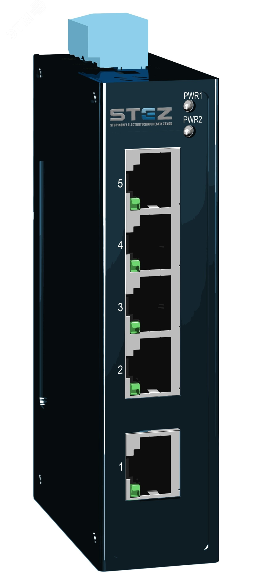 Изображение товара Неуправляемый промышленный коммутатор на DIN-рейку 5 портов 12-48VDC 100Base-X