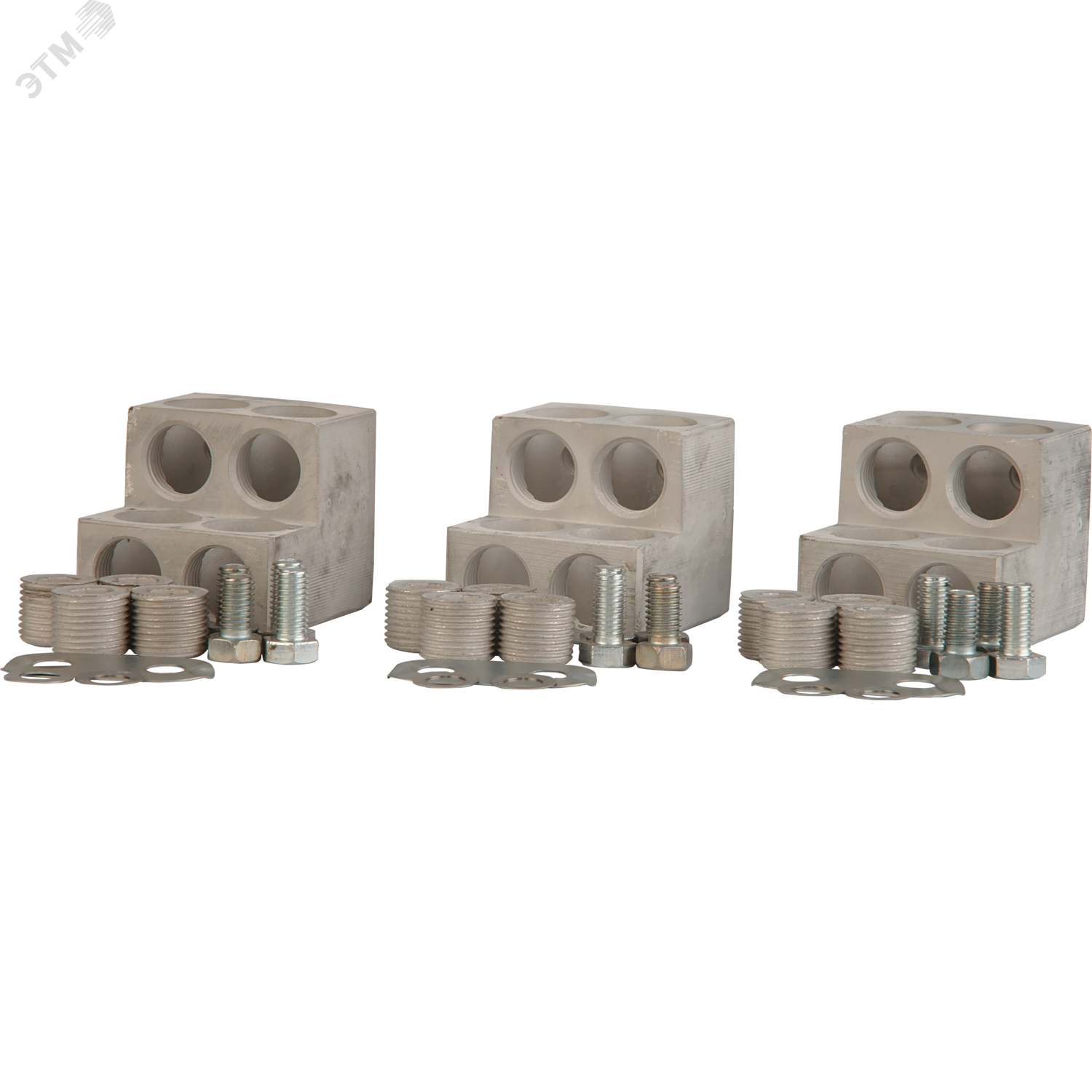 Изображение товара Комплект зажимов для присоединения четырех кабелей без наконечников 3 шт.