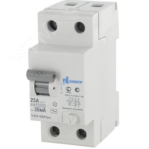 Выключатель дифференциального тока УЗО-100Про 2п 25A 30мА