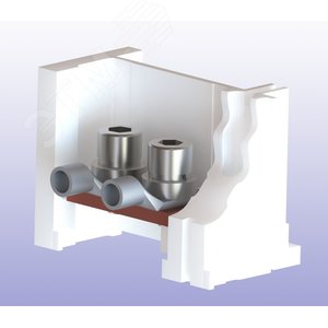 Изображение товара Универсальный комплект крепежа для переднего присоединения медной/алюминиевой шиной или двумя кабелями с кабельными наконечниками М10, (количество 3шт.) (компл)