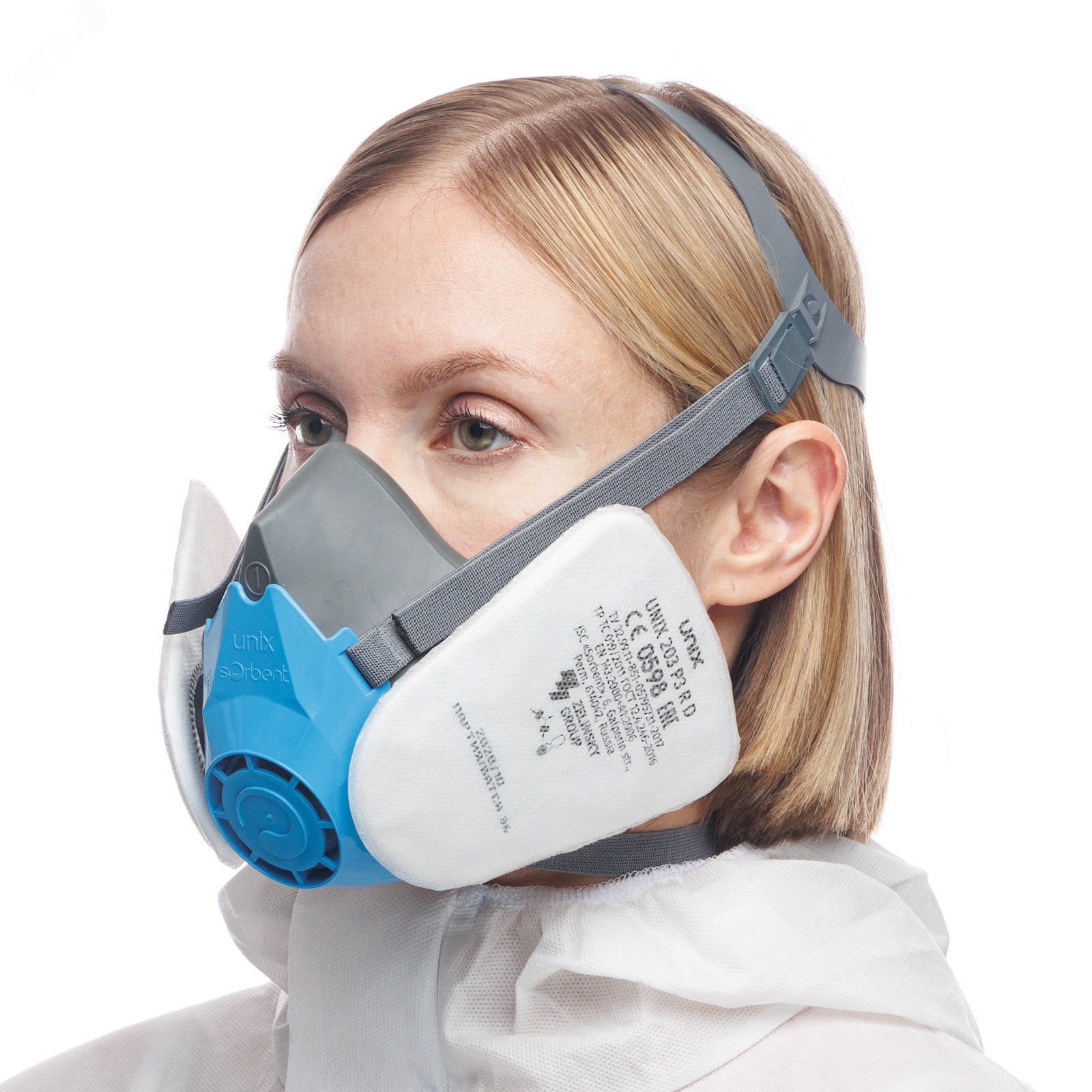 Изображение товара Респиратор UNIX 1100/203 с фильтрами Р3 R D для защиты от вредных веществ