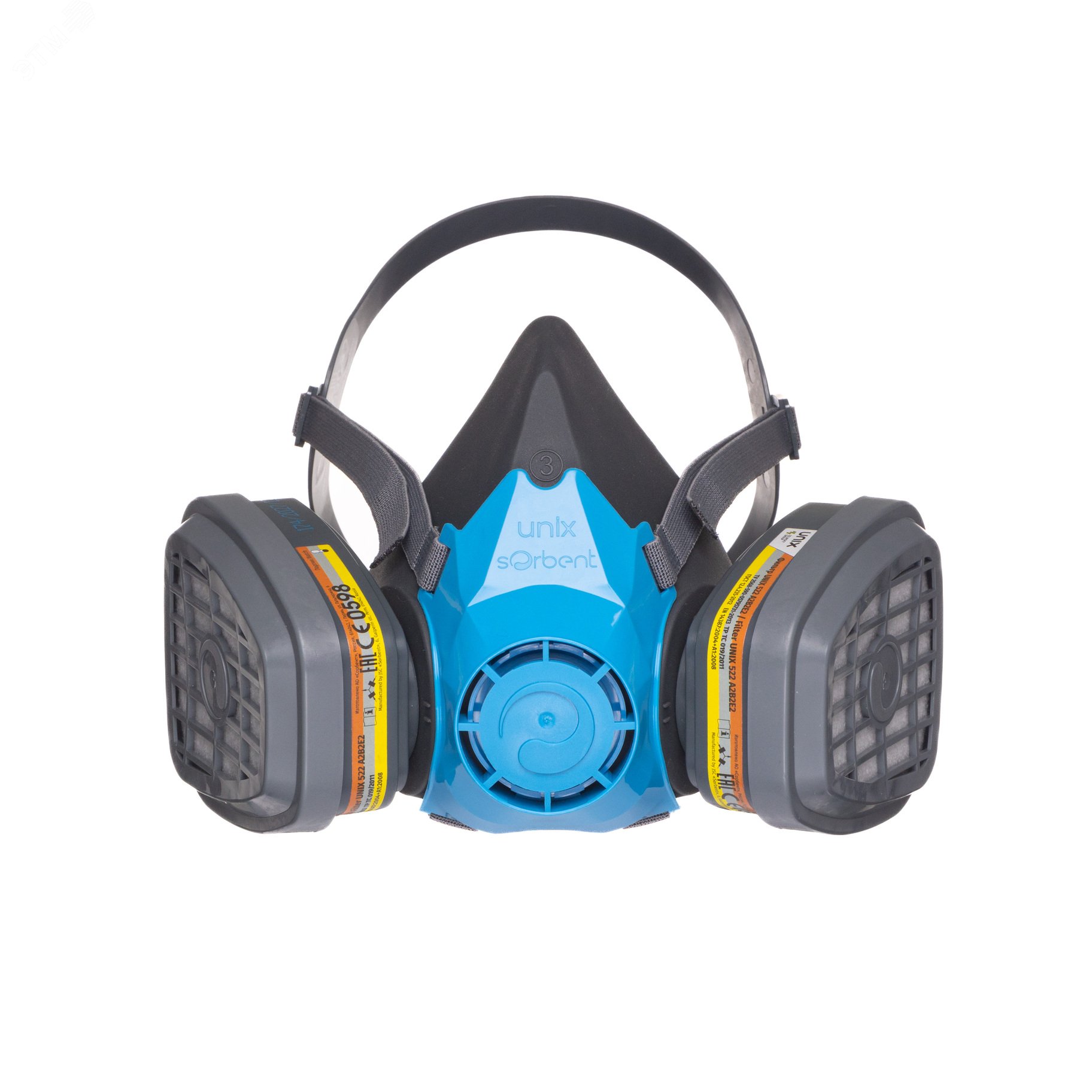 Изображение товара Респиратор UNIX 1100 А2В2Е2 с UNIX Р2 с фильтрами и сумкой Россия