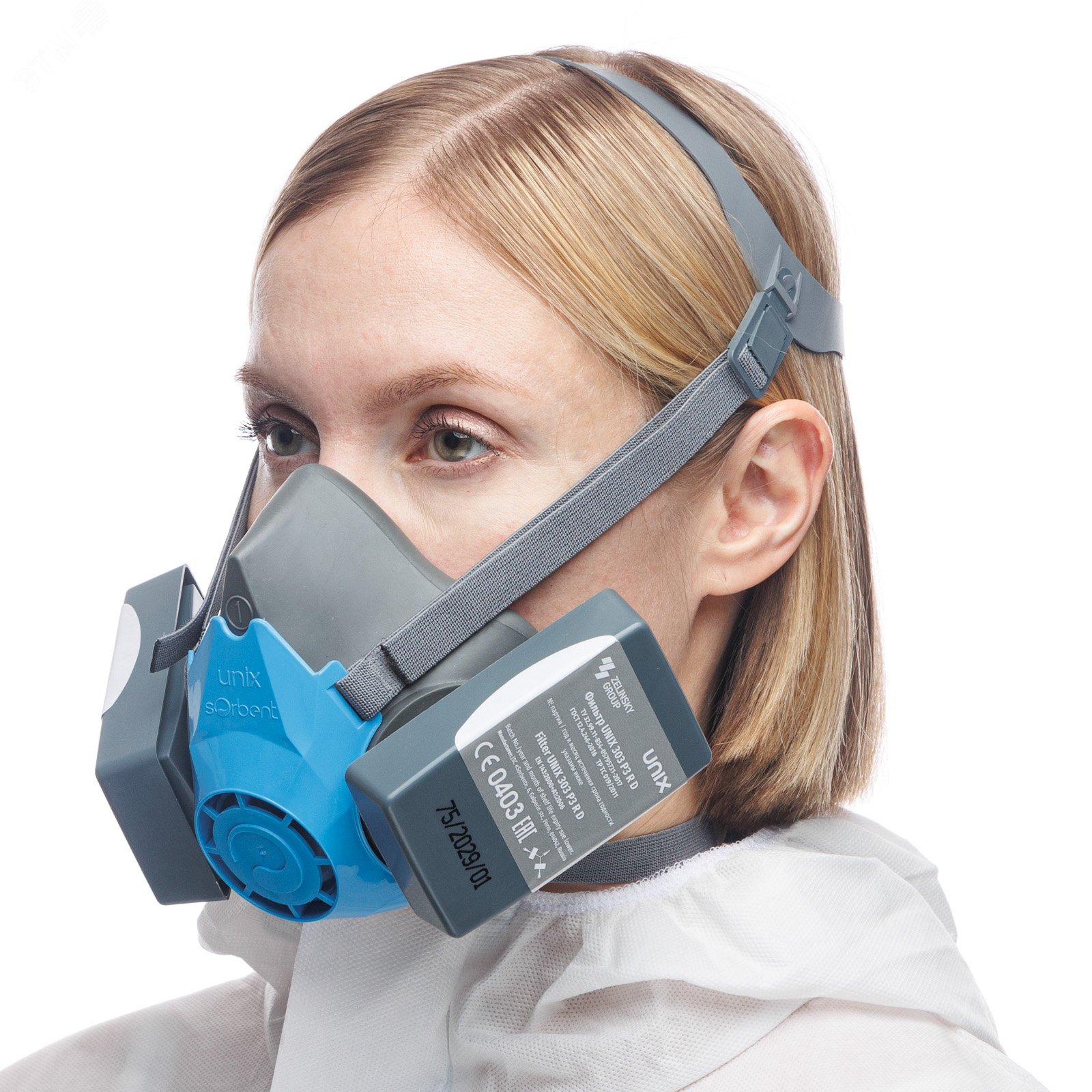 Изображение товара Респиратор UNIX 1000/303 R P3 R D с фильтрами и поясной сумкой Россия