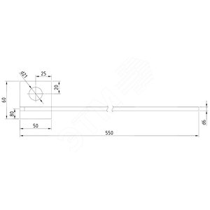 Изображение товара Проводник заземляющий d6 мм, L=550 мм (шт)