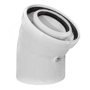 Изображение товара Отвод 45 град. коаксиальный полипропилен/сталь для конденсационных котлов d 80/125 мм (шт)