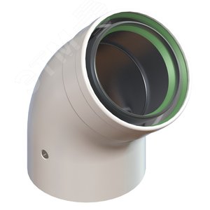 Изображение товара Отвод 45 град. d 80/100 с манжетами утепленный (шт)