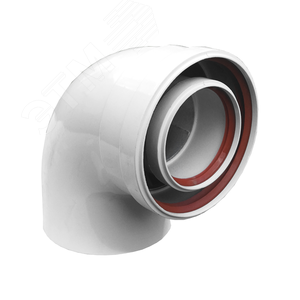 Изображение товара Отвод 90 град коаксиальный d 80/125 мм (шт)