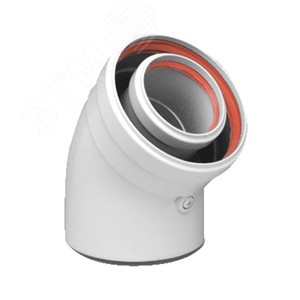 Изображение товара Отвод 45 град коаксиальный d 80/125 мм (шт)