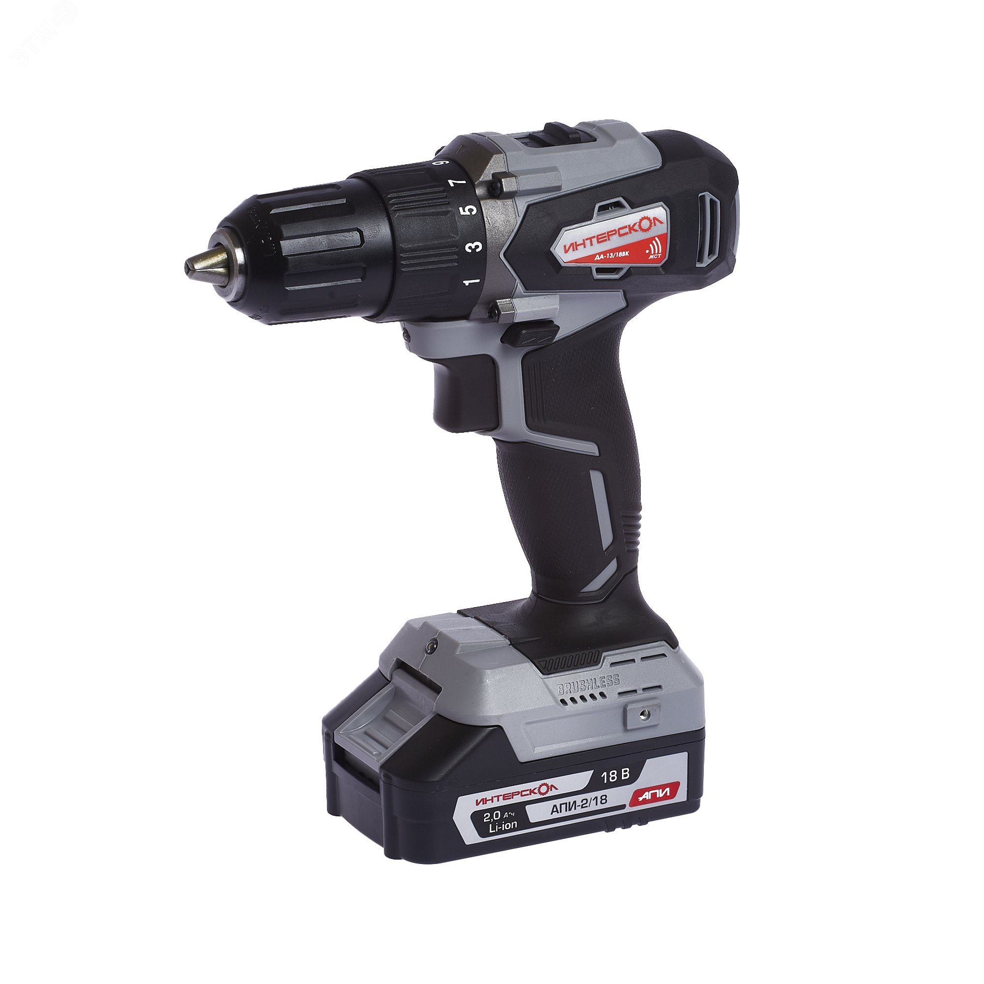 Изображение товара Аккумуляторный шуруповерт ДА-13/18ВК 45 комби АПИ с кейсом и 2 аккумуляторами