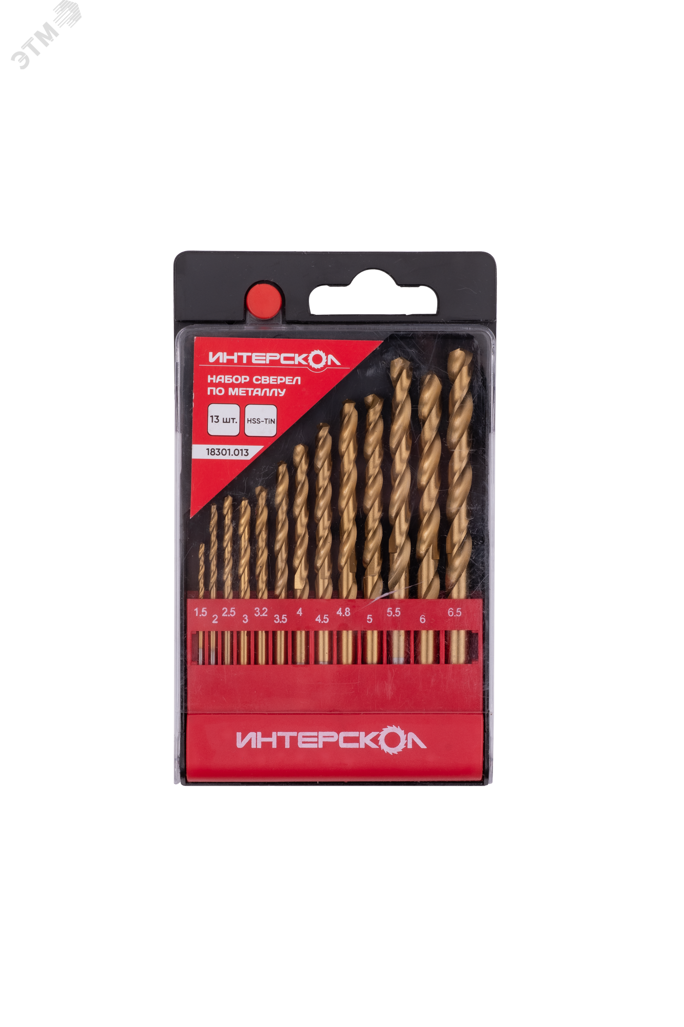 Изображение товара Набор сверл по металлу из быстрорежущей стали HSS-TiN 13 шт