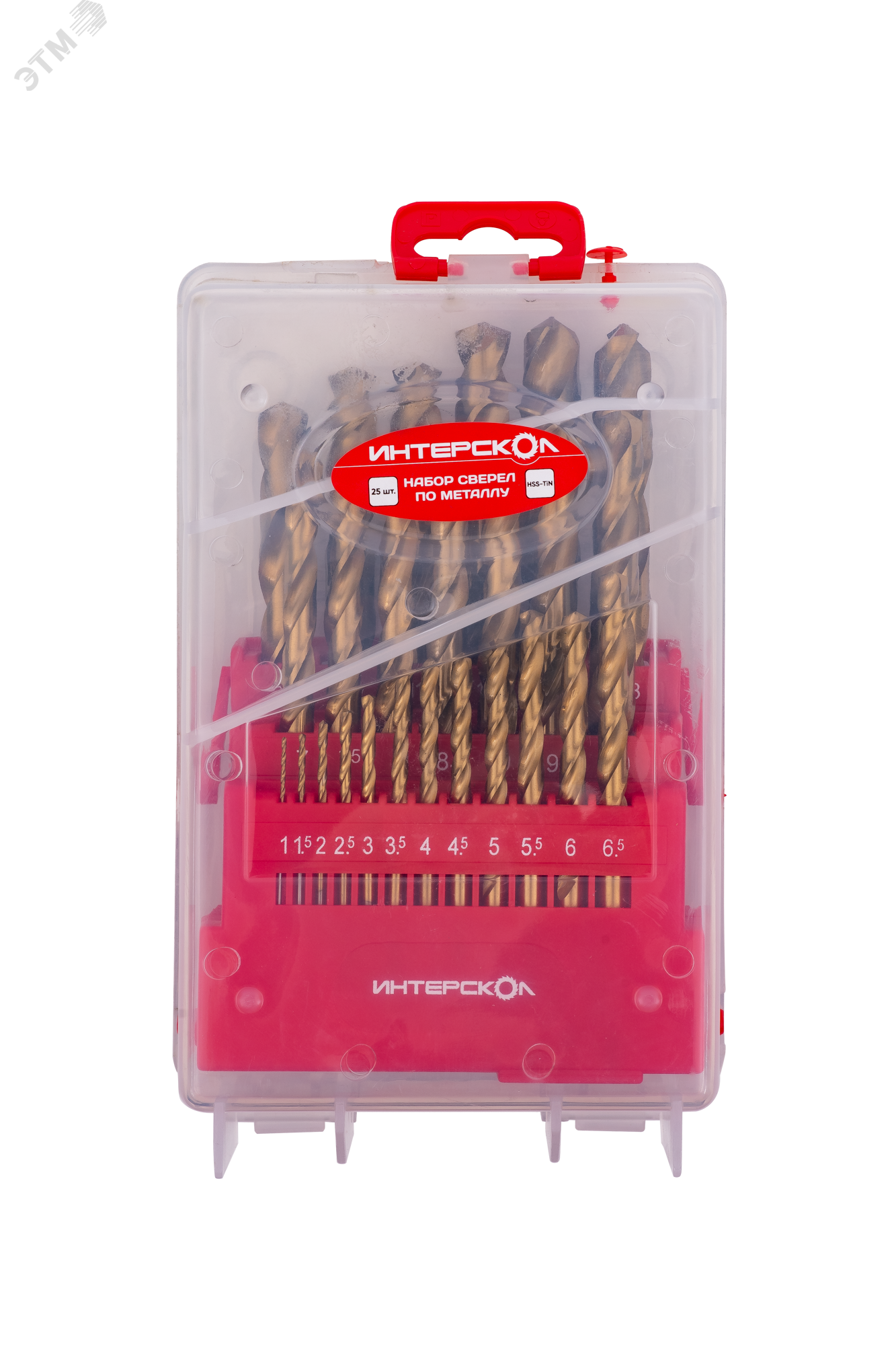 Изображение товара Набор сверл по металлу из быстрорежущей стали HSS-TiN 25 шт