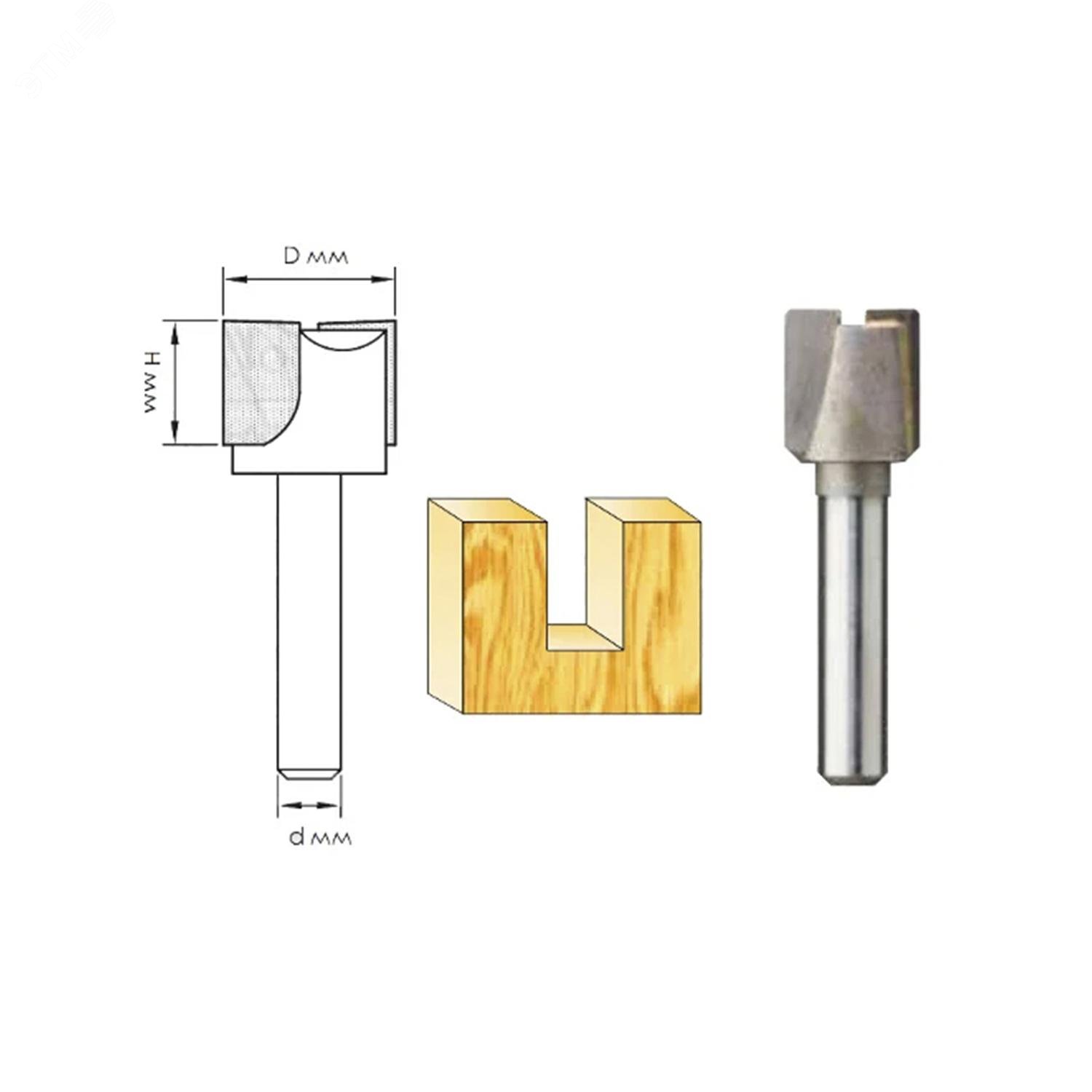 Изображение товара Фреза для кромочно-петлевого фрезера 15x6 мм (шт)