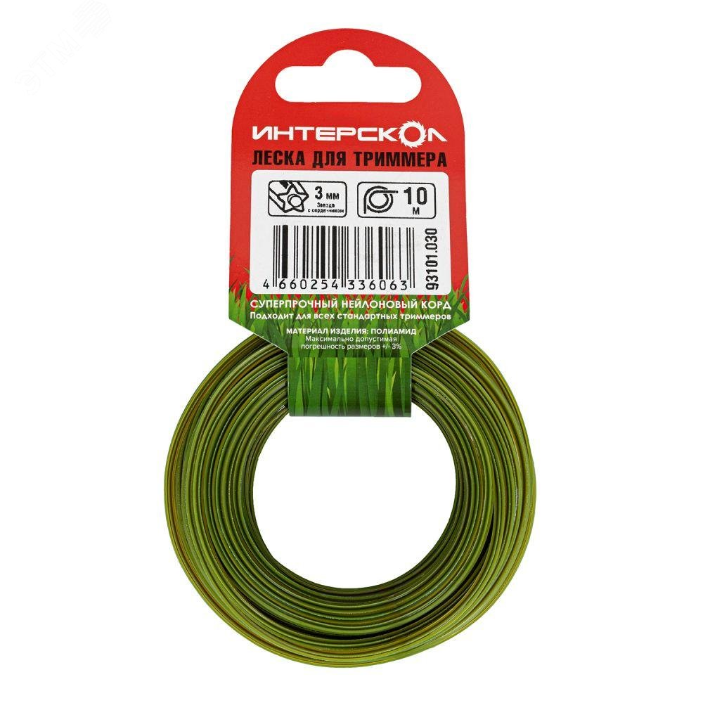 Изображение товара Леска для триммера Квадрат 2.7 мм 10 м нейлоновая для скашивания травы