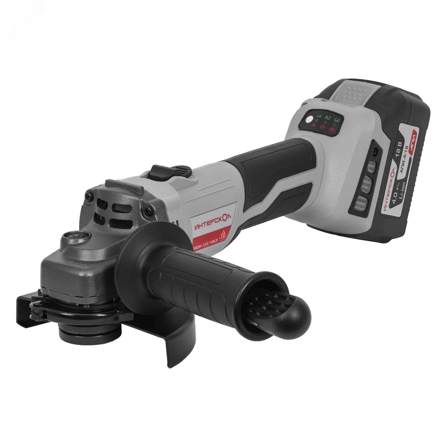 Изображение товара Угловая шлифмашина бесщеточная аккумуляторная УШМ-125/18ВЭ Li-ion АПИ (кейс, 1 аккум. 4Ач, ЗУ) (шт)