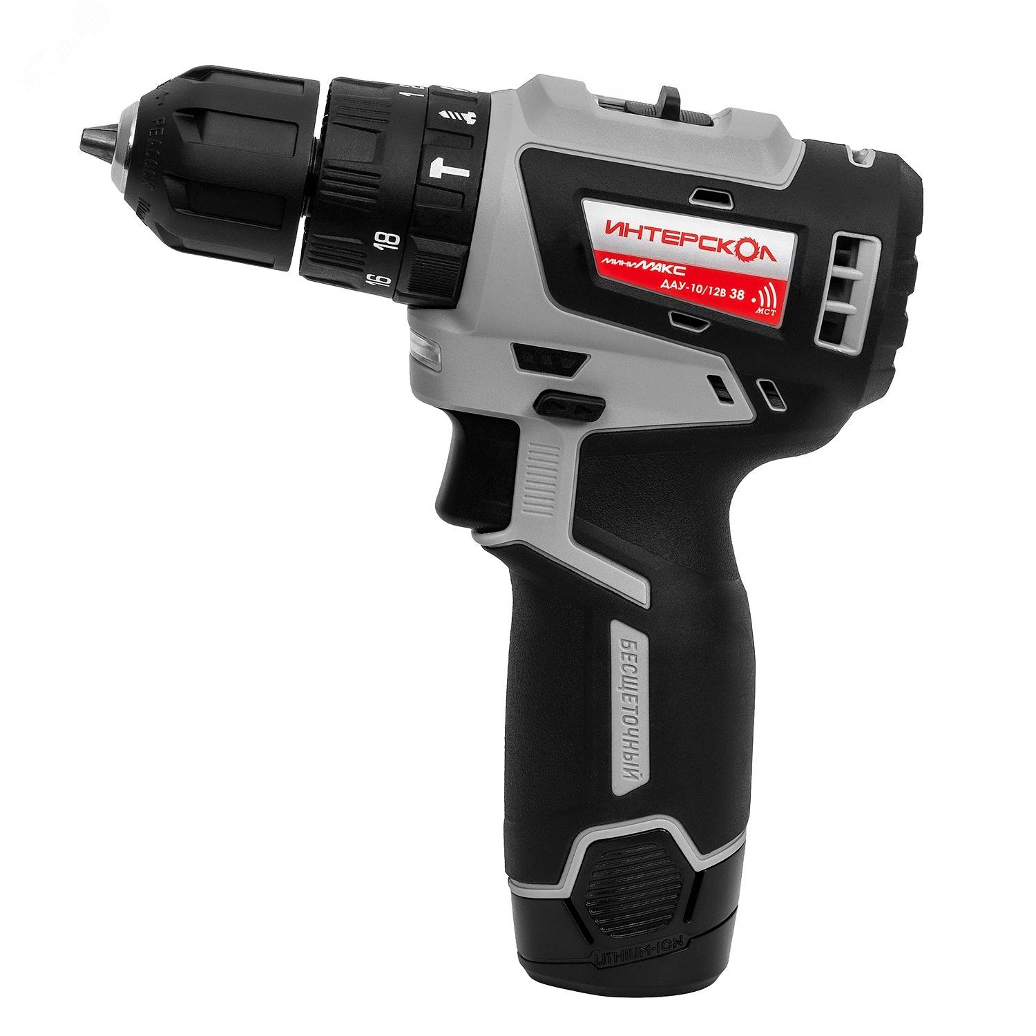 Изображение товара Шуруповерт аккумуляторный бесщеточный ДАУ-10/12В 38 МиниМАКС (Li-ion, кейс, 2 аккум., 2,5 Ач, ЗУ) (шт)