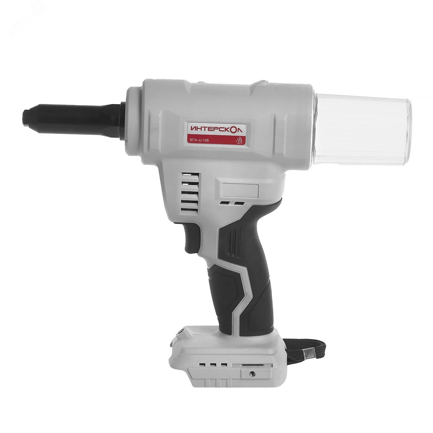 Изображение товара Аккумуляторный вытяжной заклепочник ВПА-6/18В Интерскол бесщеточный 18В