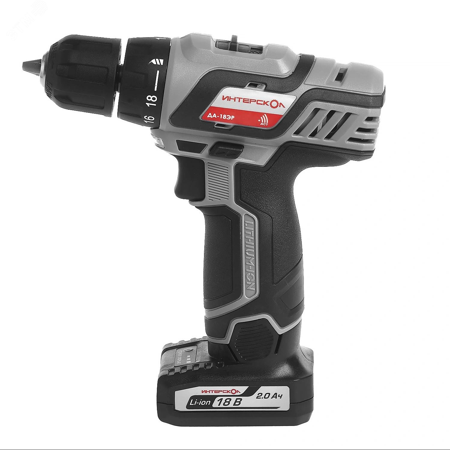 Изображение товара Аккумуляторный шуруповерт ДА-18ЭР 18В 2Акм. Li-ion Интерскол