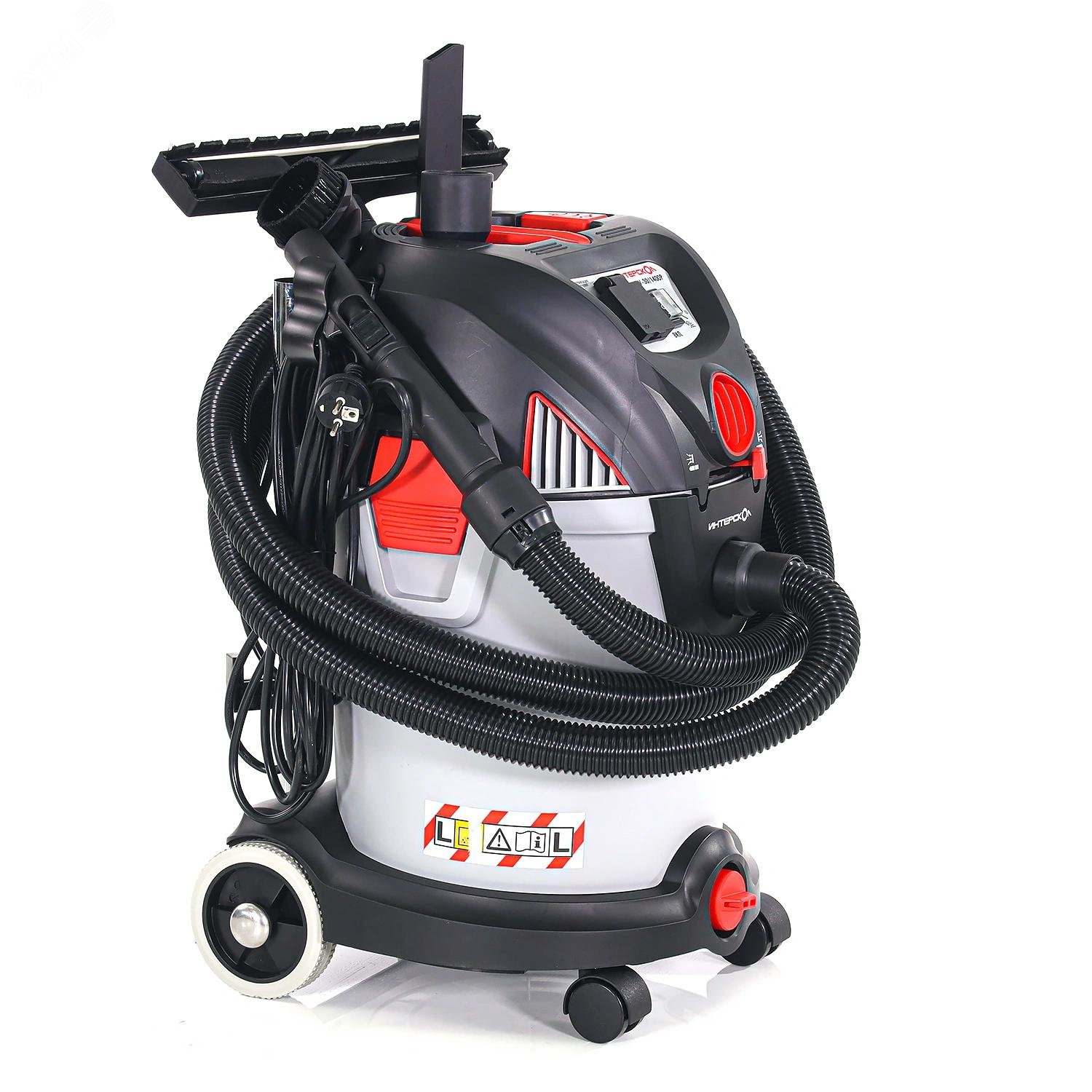 Изображение товара Строительный пылесос Интерскол ПУ-30/1400Р сухая и влажная уборка