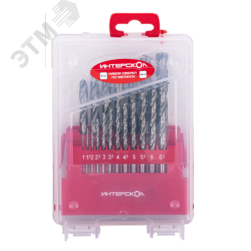 Изображение товара Набор сверел по металлу из быстрорежущей стали HSS-G 19 шт (шт)
