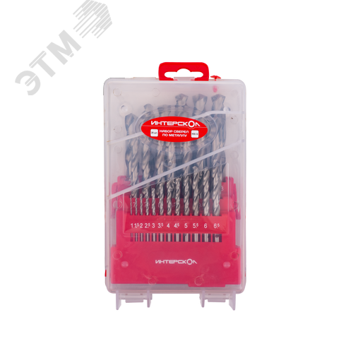 Изображение товара Набор сверел по металлу из быстрорежущей стали HSS-G 25 шт (шт)