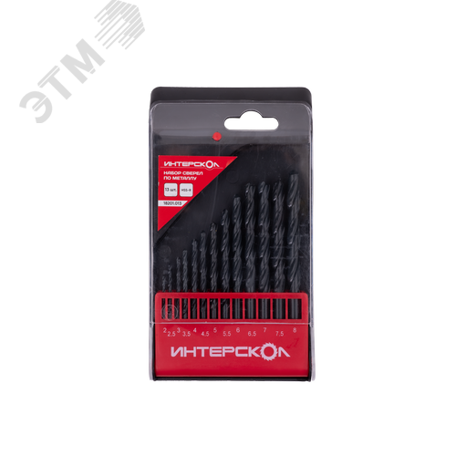 Изображение товара Набор сверел по металлу из быстрорежущей стали HSS-R 13 шт (шт)